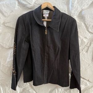 Joseph Ribkoff Women’s Grey Beaded Suit Set 10